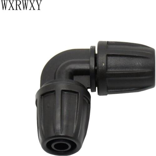 Wxrwxy Irrigation hose 8/11 elbow barb 90 degrees connector Thread 3/8 elbow irrigation knee hose repair connection adapter 5pcs