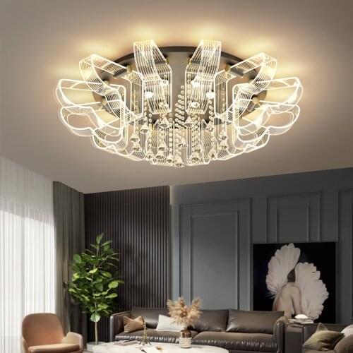 Modern Black Lustre Chandelier for Living Room Dining Bedroom Metal LED Heart-Shaped Acrylic Ceiling Lamp Indoor Decor Fixtures