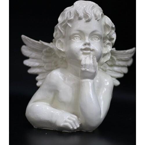 Angel Resin Figure Statue Living Room Bedroom Children Garden Ornament Home Furnishing Adornment Decoration Sketch Drawing Prop