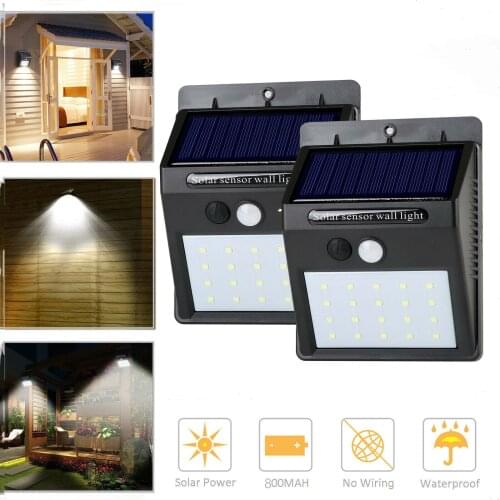 20 LED Solar Light Outdoor Solar Lamp PIR Motion Sensor Solar Powered Sunlight Street Light for Garden Decoration
