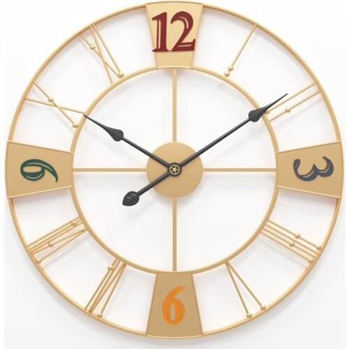 Boyida iron Roman clock living room decorative wall clock