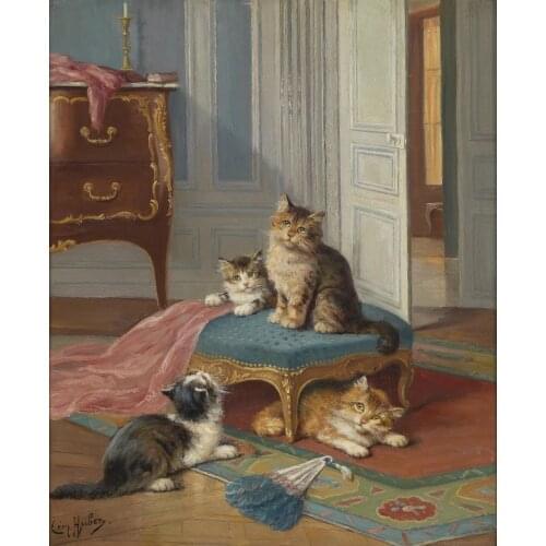 Animal Playful cat cute pet For Embroidery Needlework 14CT Counted Unprinted DIY Cross Stitch Kits Handmade Art Wall Decor