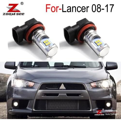 2pcs Nice Canbus White Car front LED fog lamp fog light For Mitsubishi Lancer For Lancer Evolution EVO X Sportback (2008-2017)