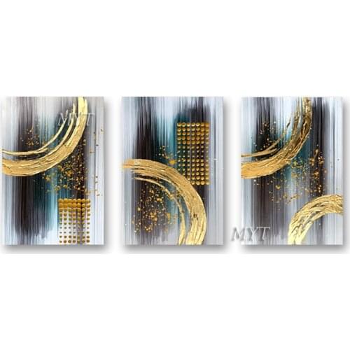 3PCS Arc design Black and Gray Home Decor Wall Art Oil Painting On Canvas Home Decoration No Framed Pictures