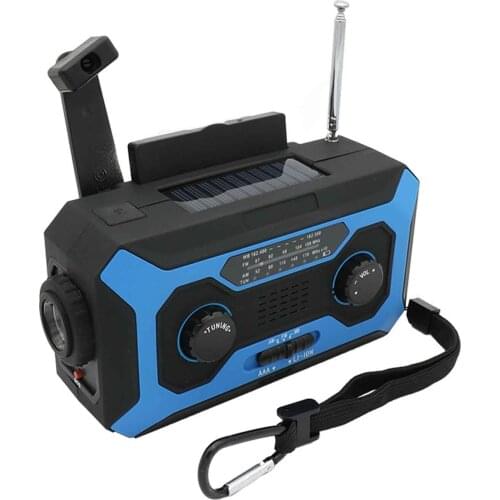 Emergency Solar Hand Crank Portable Radio USB Charger For Household Outdoor Emergency Flashlight Motion Reading Lamp SOS Alarm