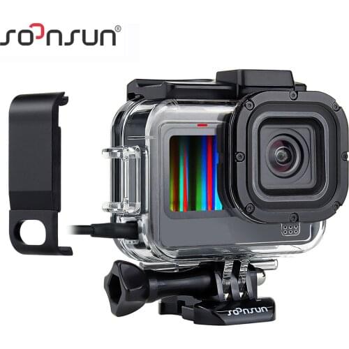 SOONSUN Side Opening Protective Case for GoPro Hero 10 9 Black Wire Connectable Skeleton Shell Housing for Go Pro 9 10 Accessory