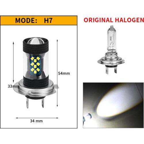 H7 LED Bulb Lights White Fog Light 9V-32V 6500K 36SMD 2016 Car Front Fog Lamp Auto Headlight
