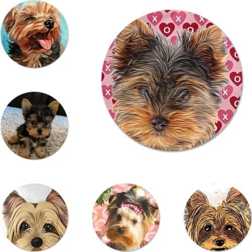Hot Yorkshire terrier dog puppy Badge Brooch Pin Accessories For Clothes Backpack Decoration gift