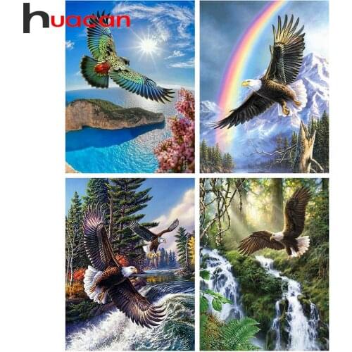 Huacan Full Square/Round Diamond Painting Eagle New Arrival 5D DIY Diamonds Embroidery Animal Art Kits Decorations Home