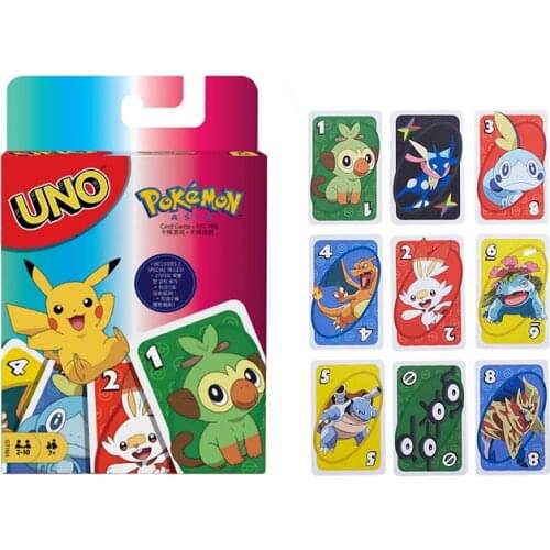 UNO Games Pokemon Sword & Shield Card Family Funny Entertainment Board Game Poker Cards Game for Kids Toys Party supplies