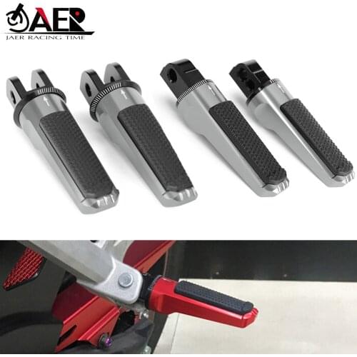 JAER Front Rear Footrest Foot Pegs Pedals for SUZUKI GSXR600 GSXR750 GSXR1000 GSR600 GSR750 SV650 SV650X B-KING SFV650 GLADIUS