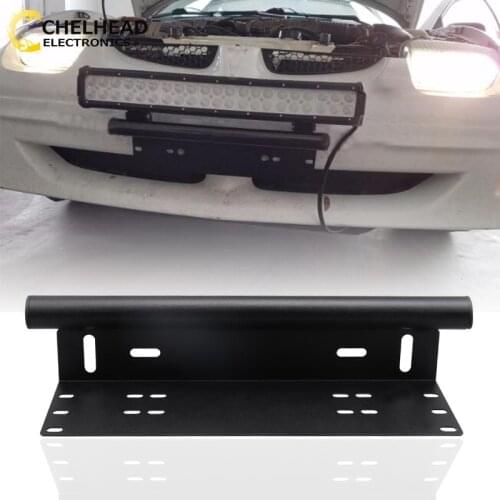 Auto Front Bumper License Plate Mount Bracket Frame Led Light Bar Work Fog Lamp Holder SUV Off Road Universal Parts