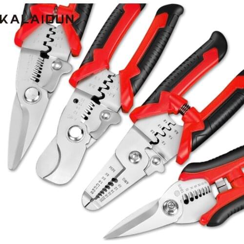 KALAIDUN Multitool Pliers Crimping Tool Wire Cable Stripper Cutter Crimper Cutting Pliers Hand Tools Electrical For Electricians