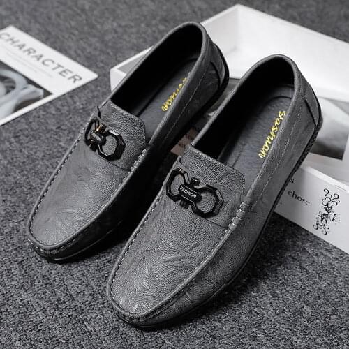 WEH men loafers shoes 2021 Fashion Luxury Trendy Dress Shoes Split Leather Moccasins Shoes for Men Formal Mariage Wedding Shoes