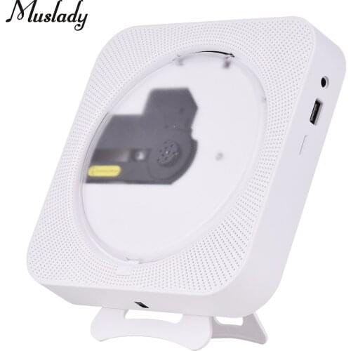 Muslady CD-Runner CD-Player Wall Mountable Cd Player with Dustproof Cover LED Display 6 Modes FM Radio A-B Repeat Remote Control