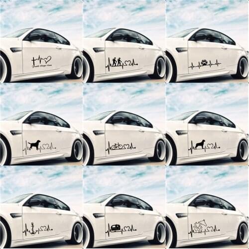 Newest Electrocardiograph Faith Hope Love Auto Sticker Vinyl Decal Sticker For Cars Acessories Decoration Electrocardiogram