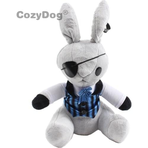 Anime 30 CM Black Butler Plush Toys Doll Peluche Big Size Gray Rabbit Stuffed Animals Toys Baby Kids Christmas Birthday Gift