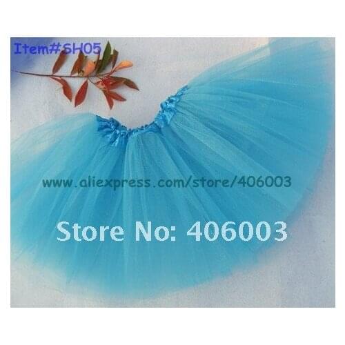 Baby girls fluffy chiffon ballet tutu skirt dance turquoise tutu