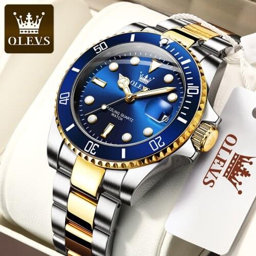 OLEVS Luxury Classic Men Watch 2021 New Military Sport Stainless Steel Waterproof Date Sport Quartz Men Watch Relogio Masculino