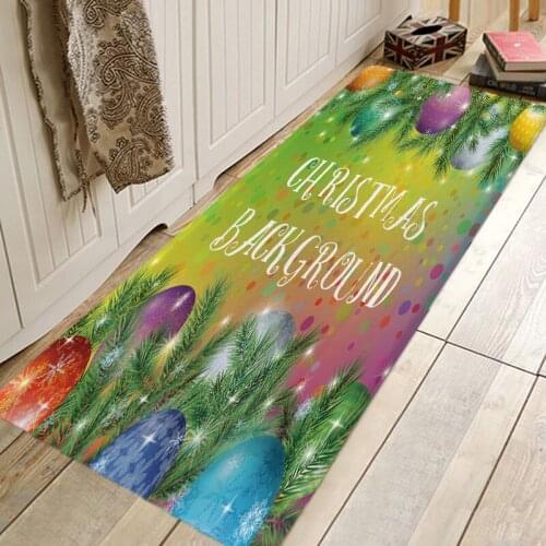 Christmas Rug Creative 3D Printing Hallway Carpets and Rugs for Bedroom Living Room Carpet Kitchen Bathroom Anti-Slip Floor Mats
