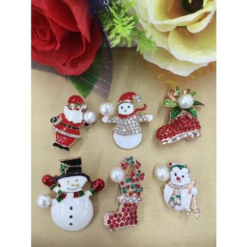 CHRISTMAS PARTY JEWELRY GIFT Natural Freshwater Pearl Brooch Pins Fashion Beautiful Jewelry Accessory Charms, 10pcs/lot