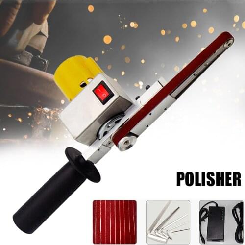 Handheld Grinder Electric Belt Sander Mini Sanding Polishing Machine Angle Grinder with Sanding Belt In Stock