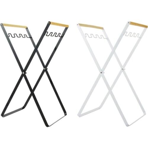 Trash Bags Holder Stand Foldable Countertop Waste Sorting Organizer Storage Rack K0AB