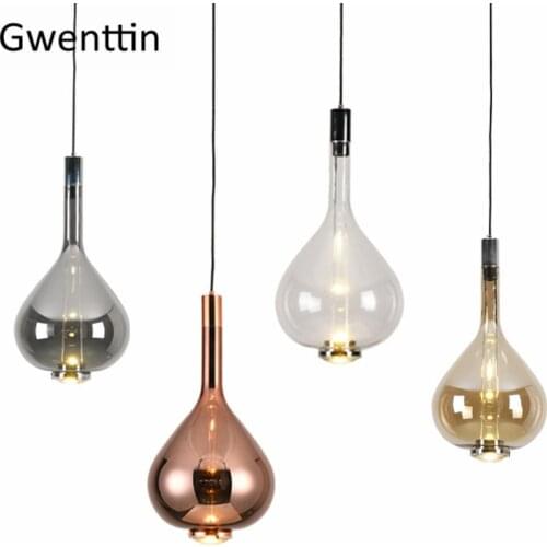 Modern Stained Glass Pendant Lights Led Full Sky Hanging Lamps Industrial Lamp Art Loft Decor Kitchen Light Fixtures Home Deco