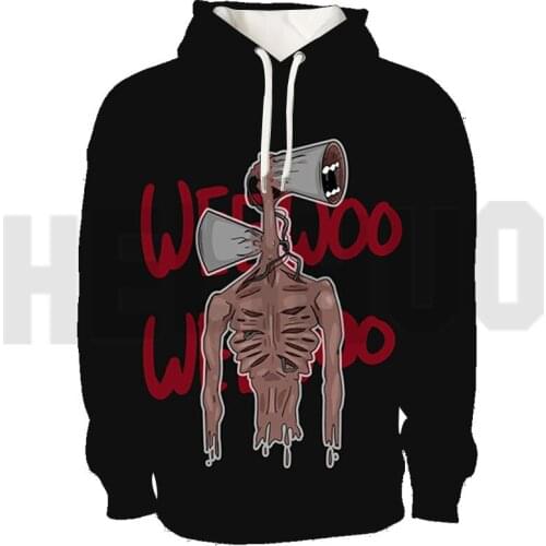 Hot 3D Siren Head Hoodie Tops Fashion Game Anime Clothes Spring Hoodies Men Pullover Streetwear for Girls Oversize Sweatshirt