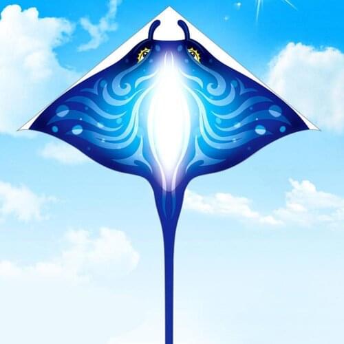 Mysterious Flying Fish Kite Nylon Fabric Kite Long Tail Entertainment Child Outdoor Sports Color Tool Flying Random Adult E9N6