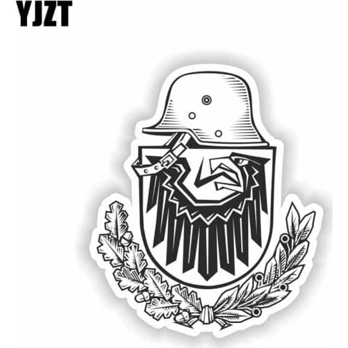 YJZT 10.3CM*12CM Car Window German Army Coat Of Arms Emblem Eagle Car Sticker Decal 6-2183