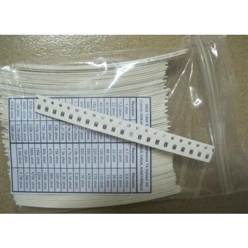 0805 SMD SMT Resistors 74 Value kit (1 ohm~ 10M ohm) 1% 740pcs