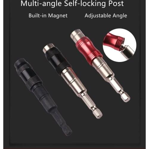 1/4" Magnetic Screw Drill Tip Drill Screw Tool Quick Change Locking Bit Holder Drive Guide Drill Bit Extensions Pivot Drill