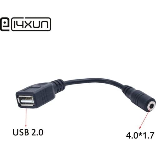1pcs DC 4.0*1.7mm Female jack e to USB 2.0 Female with 12CM Wire DC Power Cable Charger Connector Adapter for Sony Network