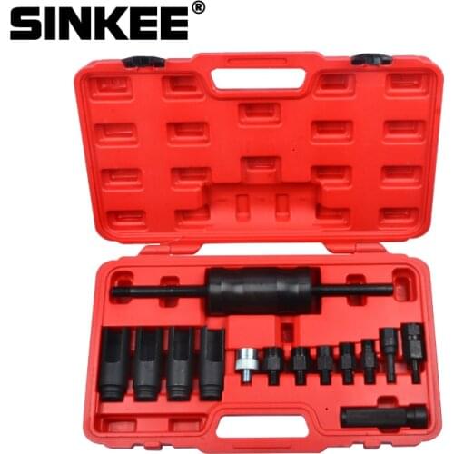 14 Pcs Injection Puller Extractor Kit Tool For Bosch Delphi Deso Siemens Diesel Injector Remover Common Rail Adaptor SK1218