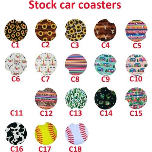 200pcs/lot 18 Style Neoprene Car Cup Mat Contrast Mug Coaster Flower Teacup Rainbow colors Pad for Home Decor Accessories