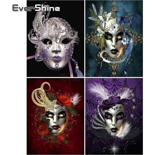 EverShine 5D DIY Diamond Painting Full Square New Arrivals Mask Diamond Mosaic Full Embroidery Bead Picture Kits Manual Hobby
