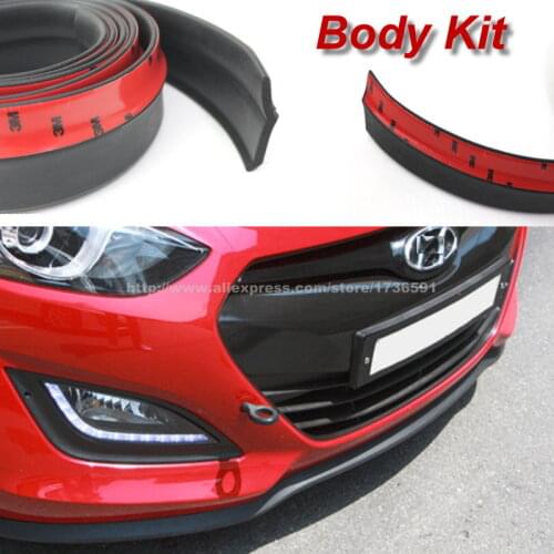 Car Bumper Lips For Hyundai Elantra Solaris Verna Sonata Tucson IX35 IX25 I30 I20 / Car Tuning / Body Kit Strip / Front Tapes