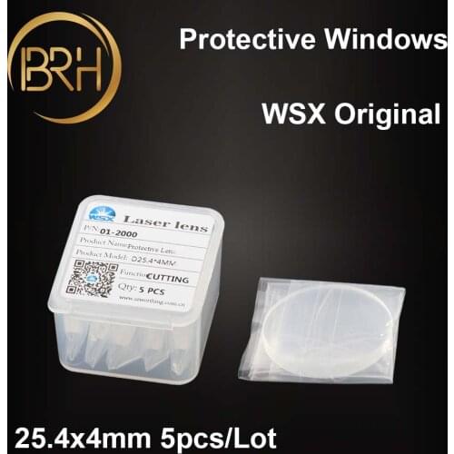 BRH 10pcs/Lot Protective Windows D25.4*4 Quartz Fused Silica 1064nm WSX Fiber Laser original optical lens fiber laser lens