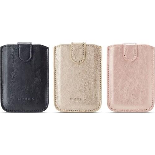 THINKTHENDO PU Leather Wallet Card Bag Adhesive Holder Case Pouch Sticker for Cell Phone