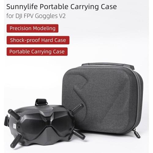 DJI FPV Flying Glasses V2 Portable Storage Bag Luggage Case Shockproof Hard Case Handbag Sunnylife