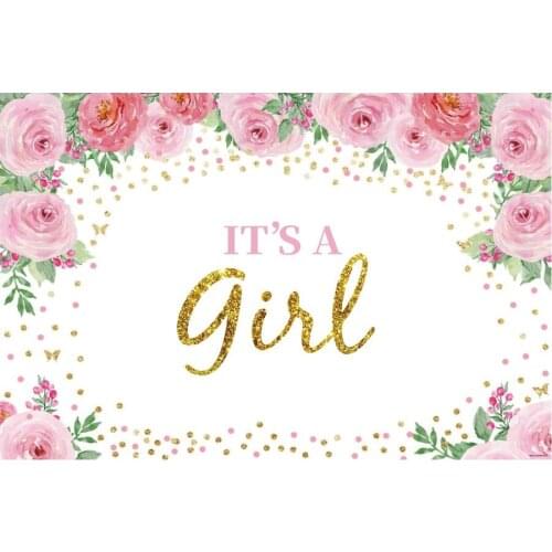 Its a give and Pink Flowers Backdrop Holiday Photography Background Celebration Photo Booth Studio Decor