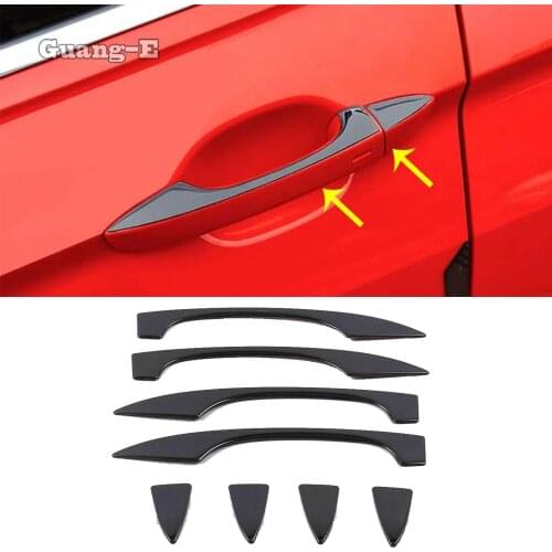 For Volkswagen VW TiguanL Tiguan L MK2 2016 2017 2018 2019 2020 Car Chrome Cover Trim Door Handle Panel Trim Handrail Armrest