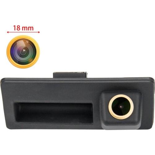 Misayaee Golden HD Rear View Reverse Backup Camera Trunk Handle for Audi A4 B6 B8 A6 Cayenne VW Volkswagen Passat B6 Jetta Golf