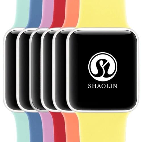 Colorful Soft Silicone Replacement Sport Band For 42MM Apple Watch Series1 2 42mm Wrist Bracelet Strap For Apple Sports Edition