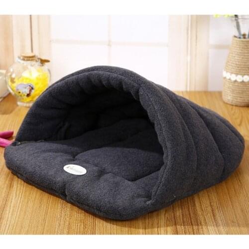 Pet Cat Bed Small Dog Puppy Kennel Sofa Polar Fleece Material Bed Pet Mat Cat House Cat Sleeping Bag Warm Nest High Quality