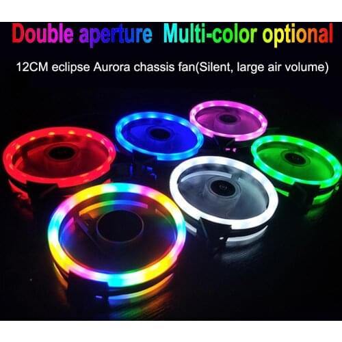 20mm Led Computer Cooling Fan PC Case Fan Cooler Adjustable 52CFM De-vibration Rubber 12V Mute Ventilador PC Computer Cool Fan