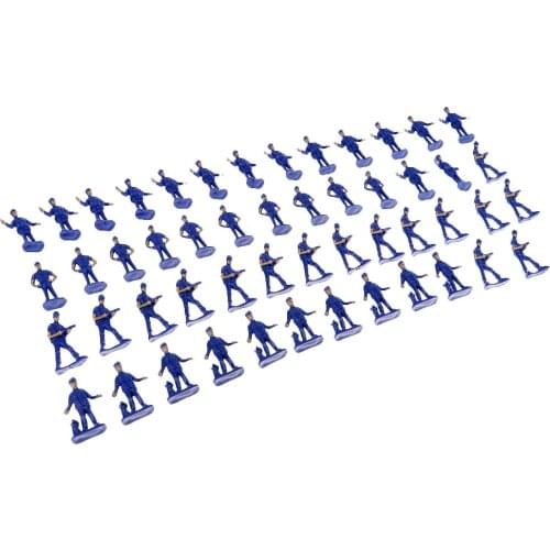 50 Piece Police Figure Model Made of Plastic for Wargame Diorama Decor