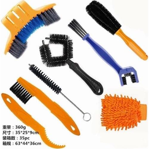 Bike Cleaning kit Motorcycle Chain Cleaner Bicycle Tool Kits Tire Brushes Road MTB Cleaning Gloves Chain Tool Cleaners Sets