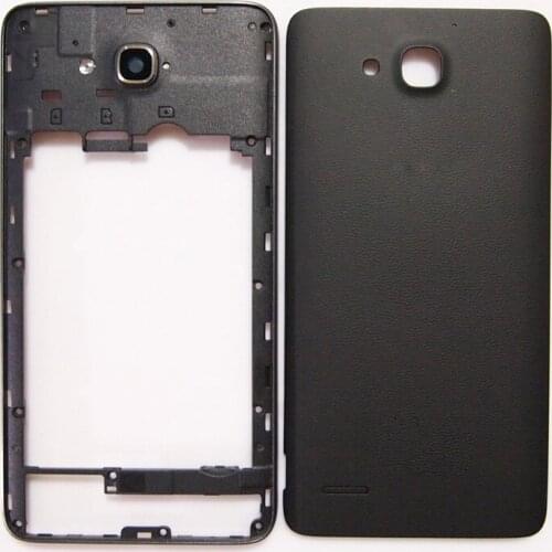 BaanSam New Middle Frame Battery Door Back Cover Housing Case For Huawei Honor 3x G750 With Camera Lens+Power Volume Buttons